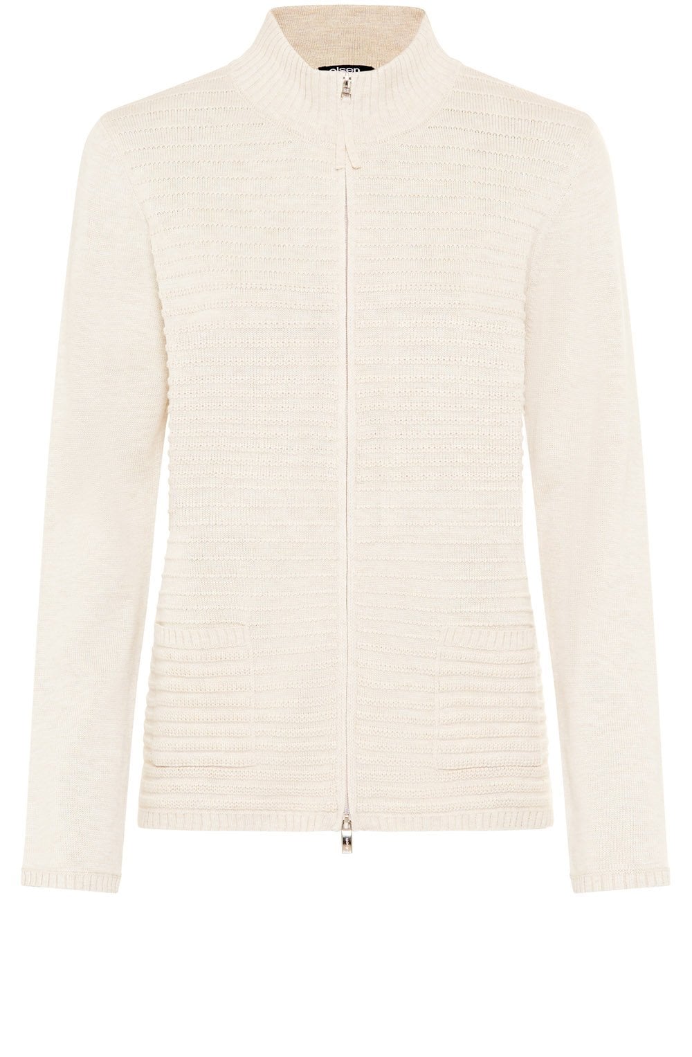 Caffe Latte Horizontal Knit Caridgan