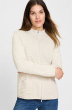 Caffe Latte Horizontal Knit Caridgan