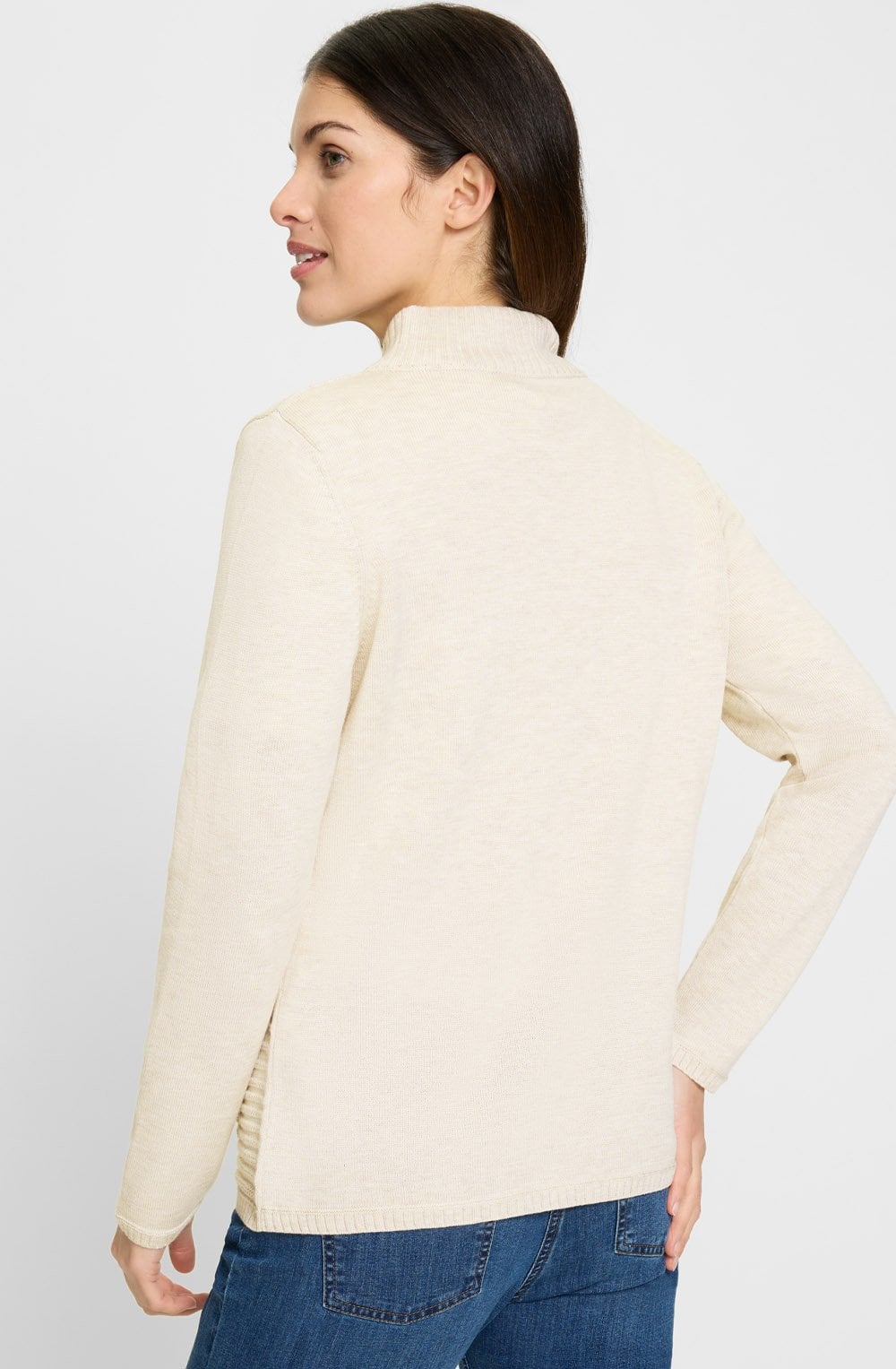 Caffe Latte Horizontal Knit Caridgan
