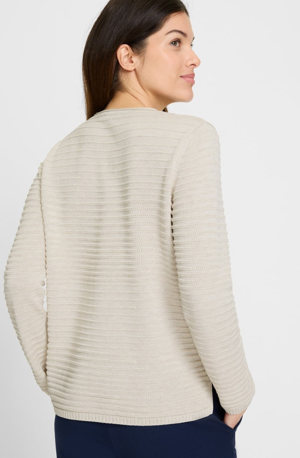 Caffe Latte Horizontal Knit Henny Jumper