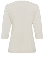 Caffe Latte Mixed Print And Diamante Edda Top