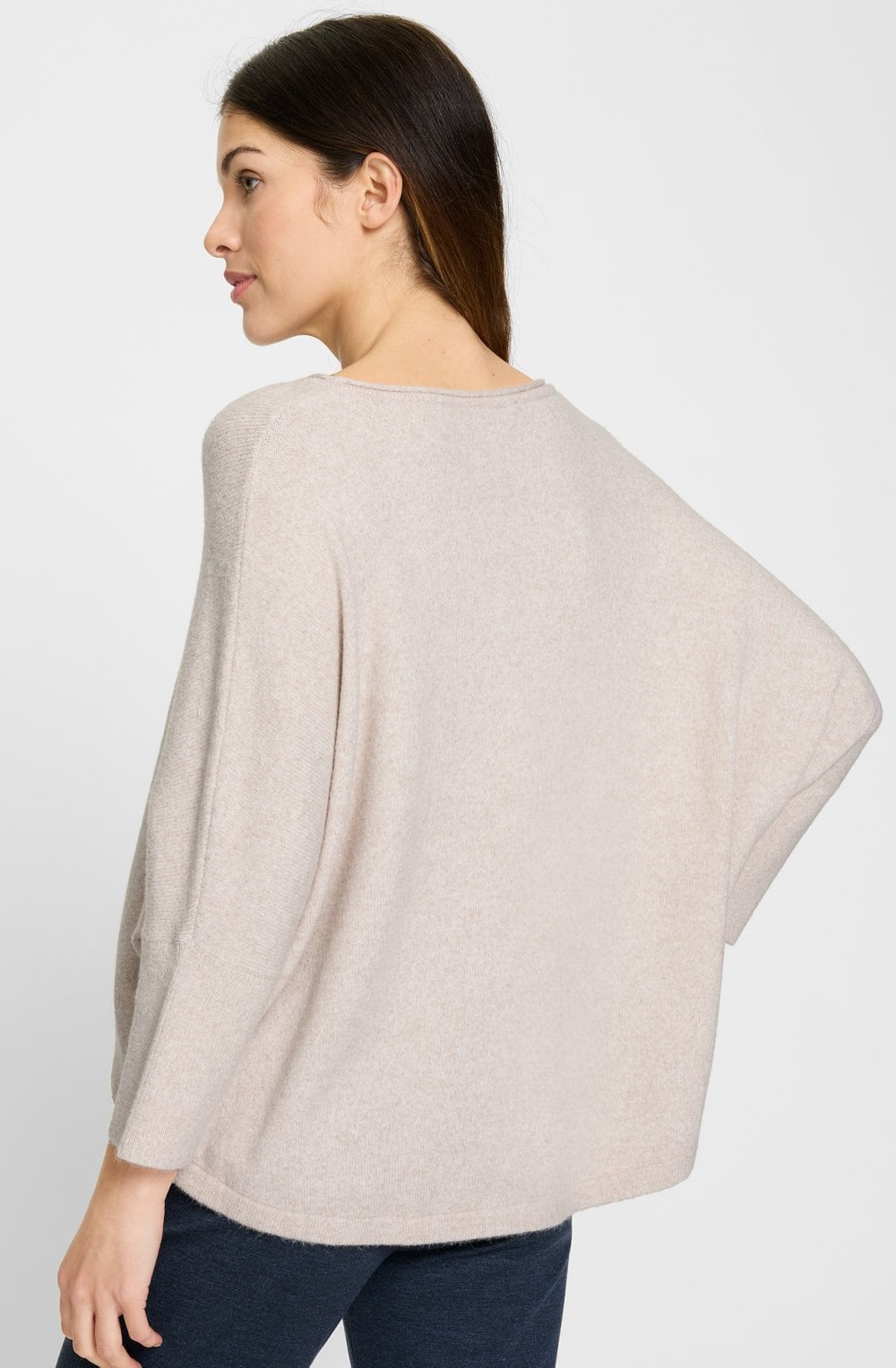 Caffe Latte Poncho Effect Jumper