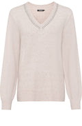 Caffe Latte Sequin Neck Henny Jumper