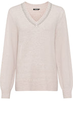 Caffe Latte Sequin Neck Henny Jumper