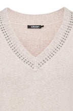 Caffe Latte Sequin Neck Henny Jumper