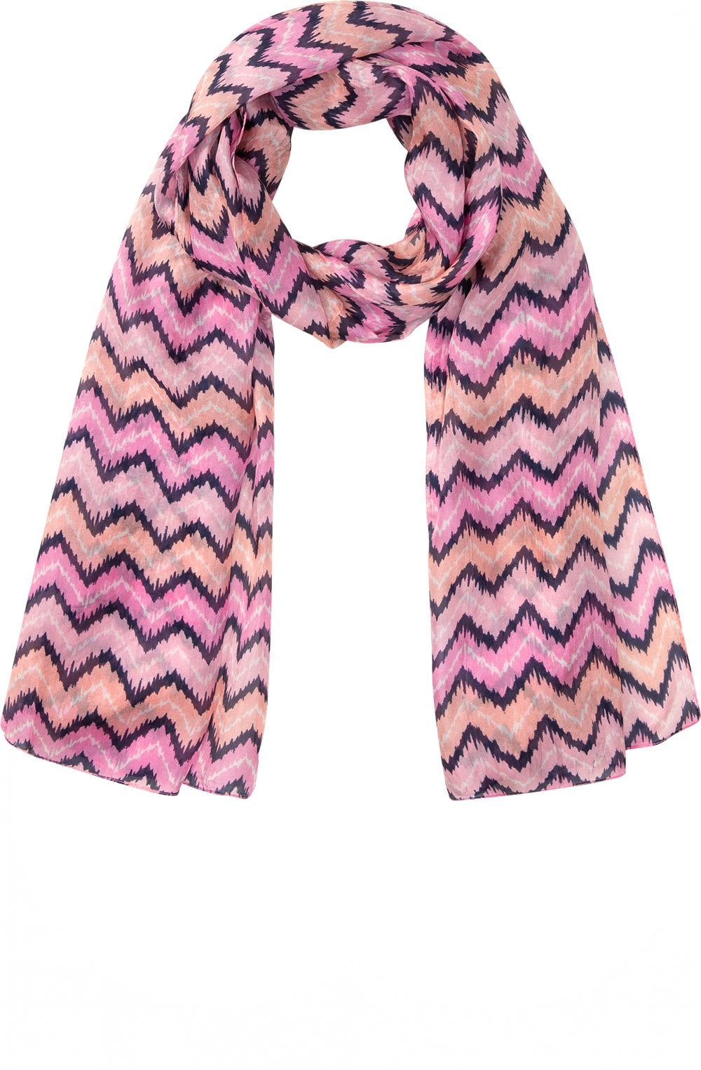 Candy Pink Back In Bloom Silk Scarf