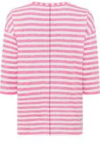 Candy Pink Floral and Stripes Cosima Relaxed Top