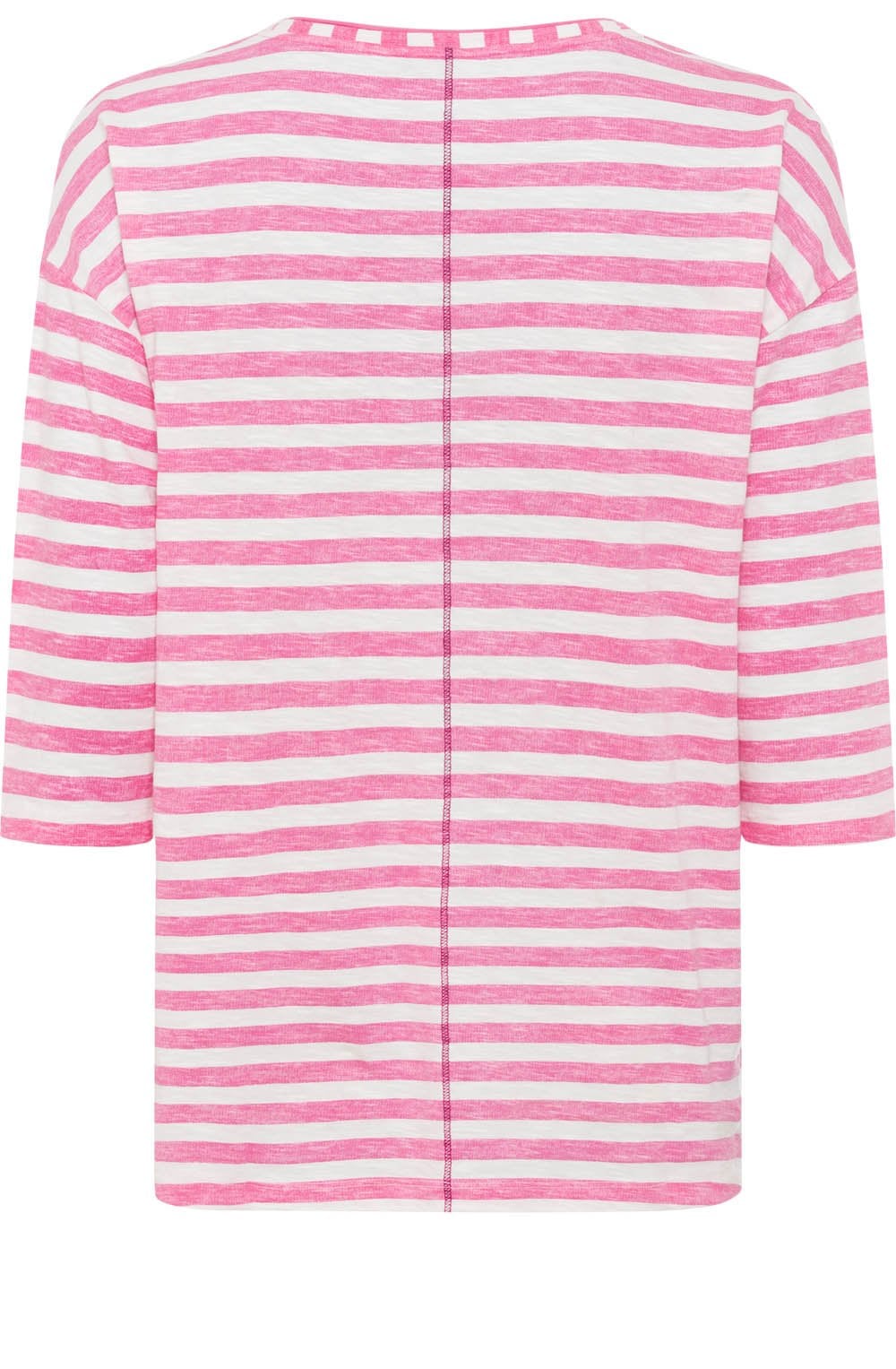 Candy Pink Floral and Stripes Cosima Relaxed Top