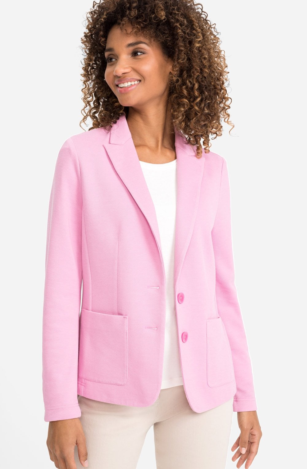 Candy Pink Jersey Blazer
