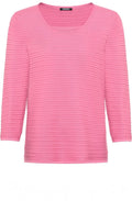 Candy Pink Square Neck Henny Jumper