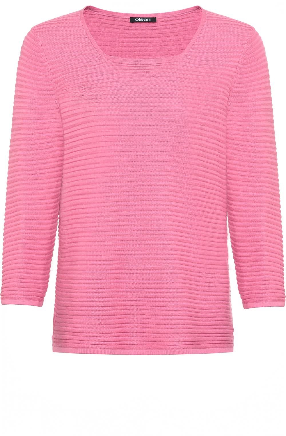 Candy Pink Square Neck Henny Jumper