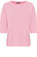 Candy Pink Stretch Jersey Cora Top