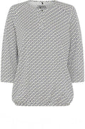 Canvas Beige Abstract Print Clara Top