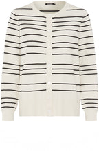 Canvas Beige and Black Striped Henny Cardigan