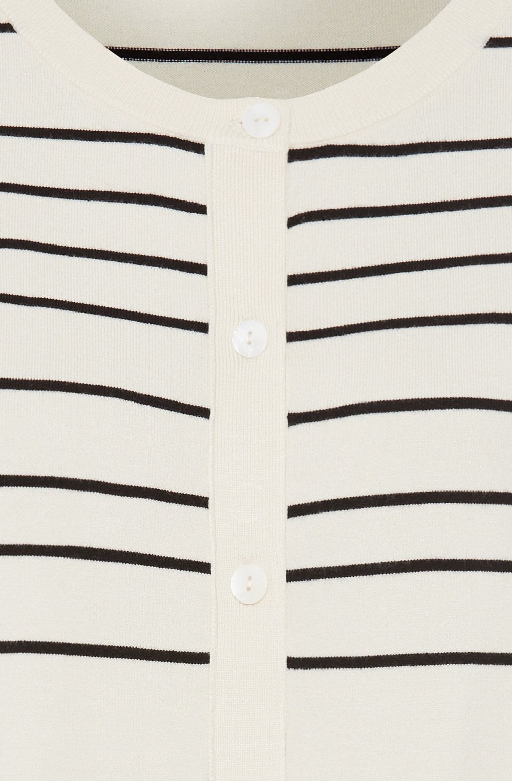 Canvas Beige and Black Striped Henny Cardigan
