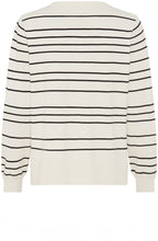 Canvas Beige and Black Striped Henny Cardigan