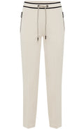 Canvas Beige Ankle Length Lisa Trousers