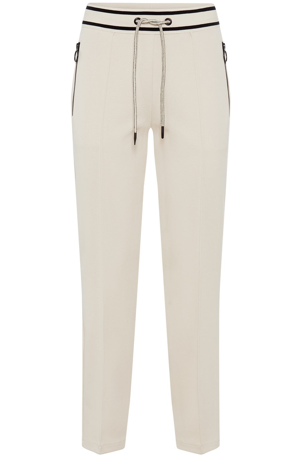 Canvas Beige Ankle Length Lisa Trousers