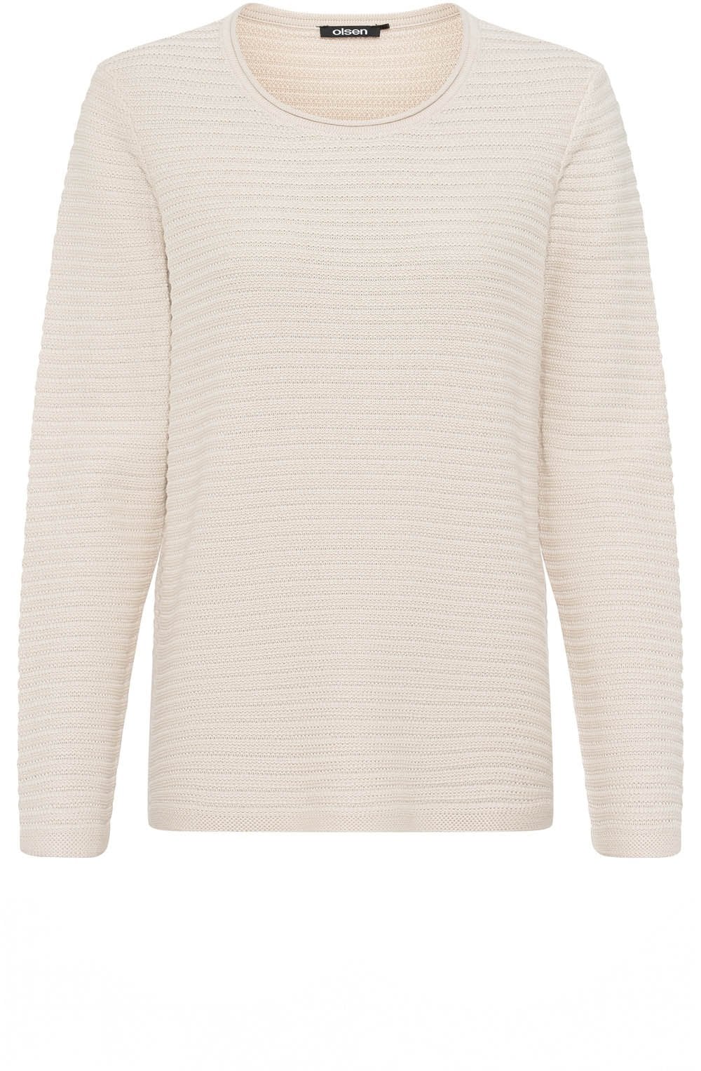 Canvas Beige Horizontal Ribbed Henny Jumper