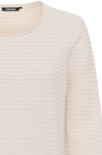 Canvas Beige Horizontal Ribbed Henny Jumper