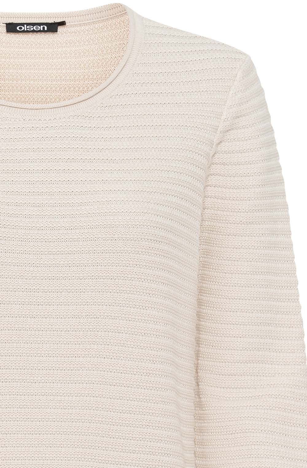 Canvas Beige Horizontal Ribbed Henny Jumper