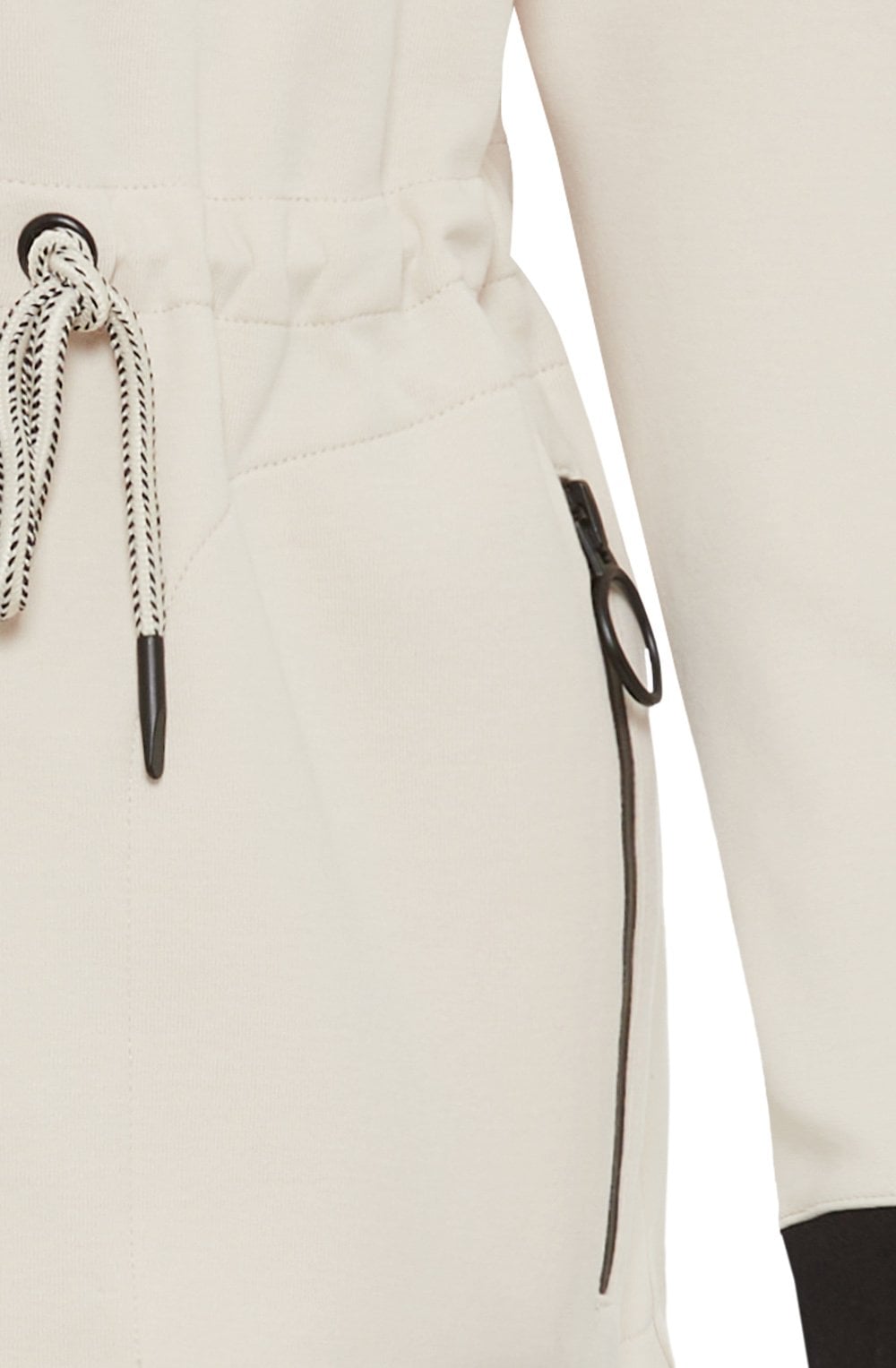 Canvas Beige Jersey Zip Henny Jacket