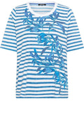 Capri Blue Floral and Stripe Hannah Top