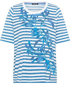 Capri Blue Floral and Stripe Hannah Top