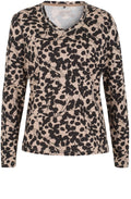 Caramel & Black Print Top