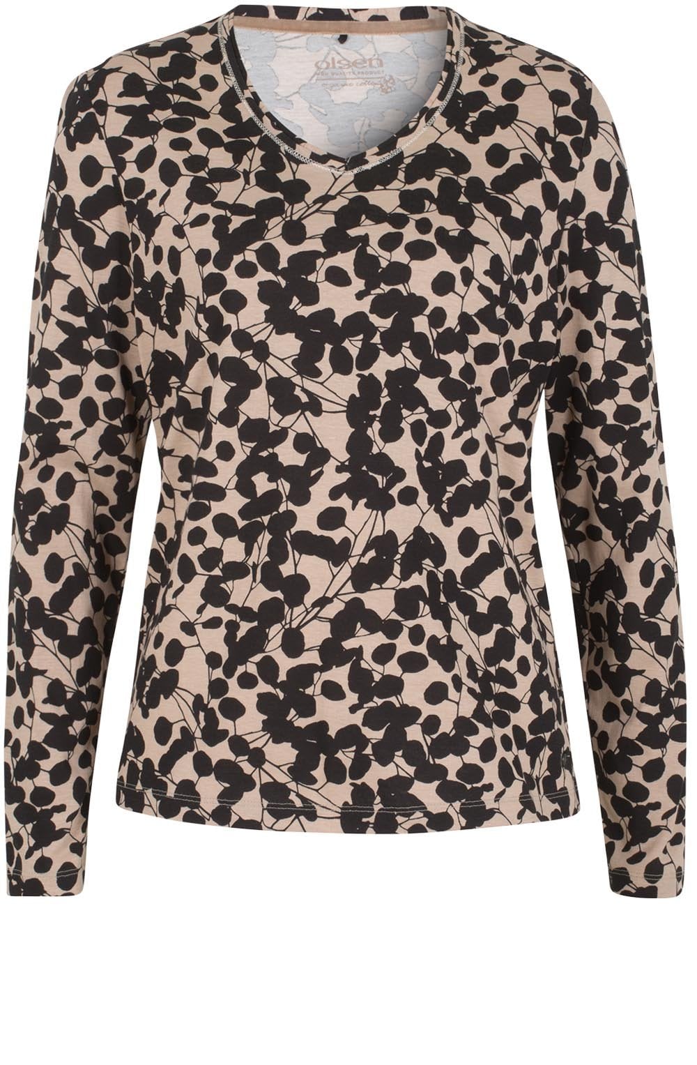 Caramel & Black Print Top