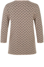 Caramel Patterned Knit Sweater
