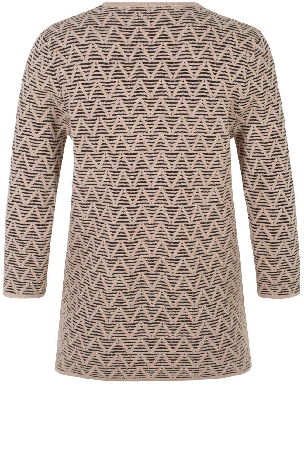 Caramel Patterned Knit Sweater