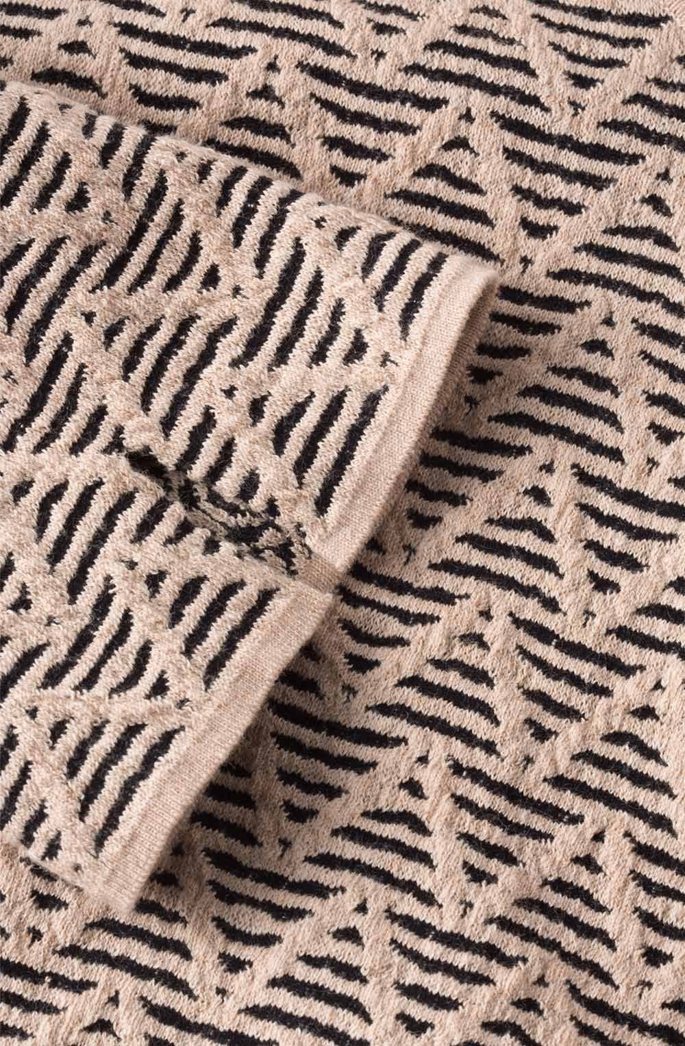 Caramel Patterned Knit Sweater