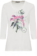 Cerise Flower Design Top