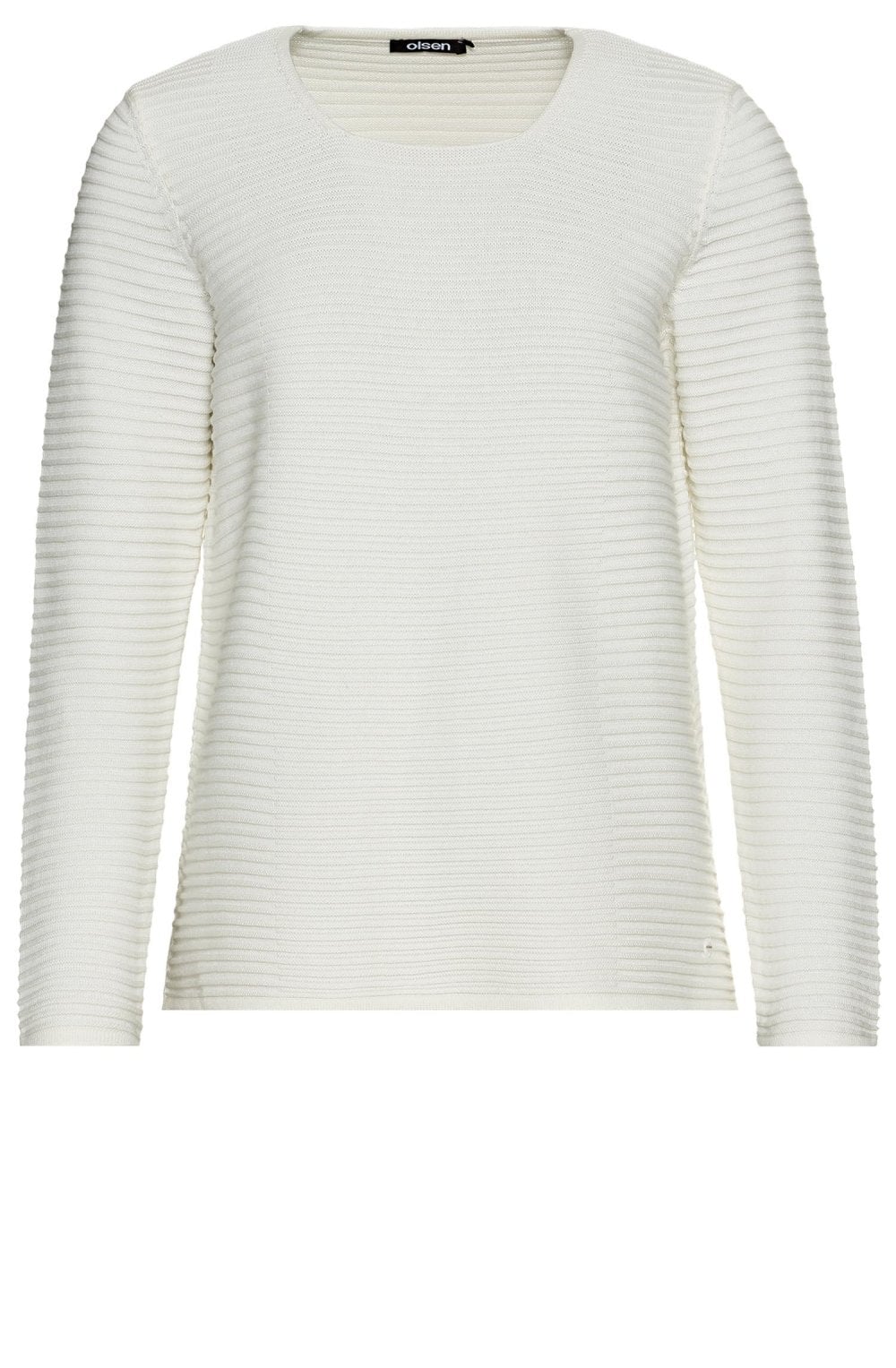 Chalk White Cable Knit Style Jumper
