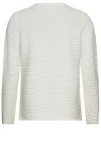 Chalk White Cable Knit Style Jumper