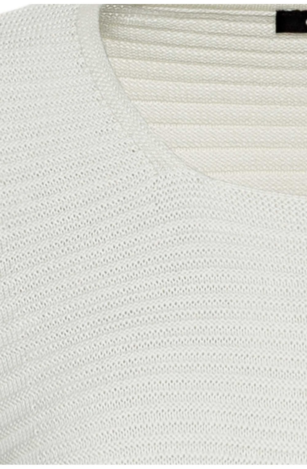Chalk White Cable Knit Style Jumper