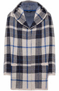 Check Hooded Cardigan