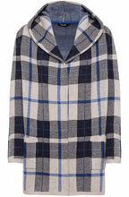 Check Hooded Cardigan