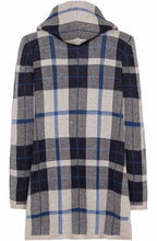 Check Hooded Cardigan