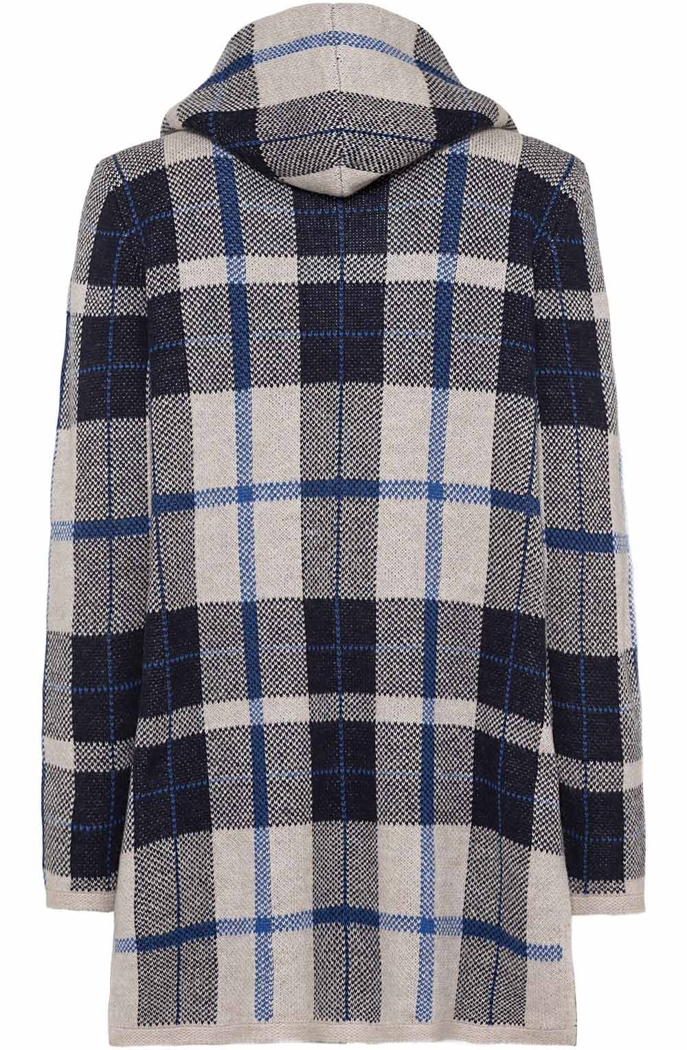 Check Hooded Cardigan