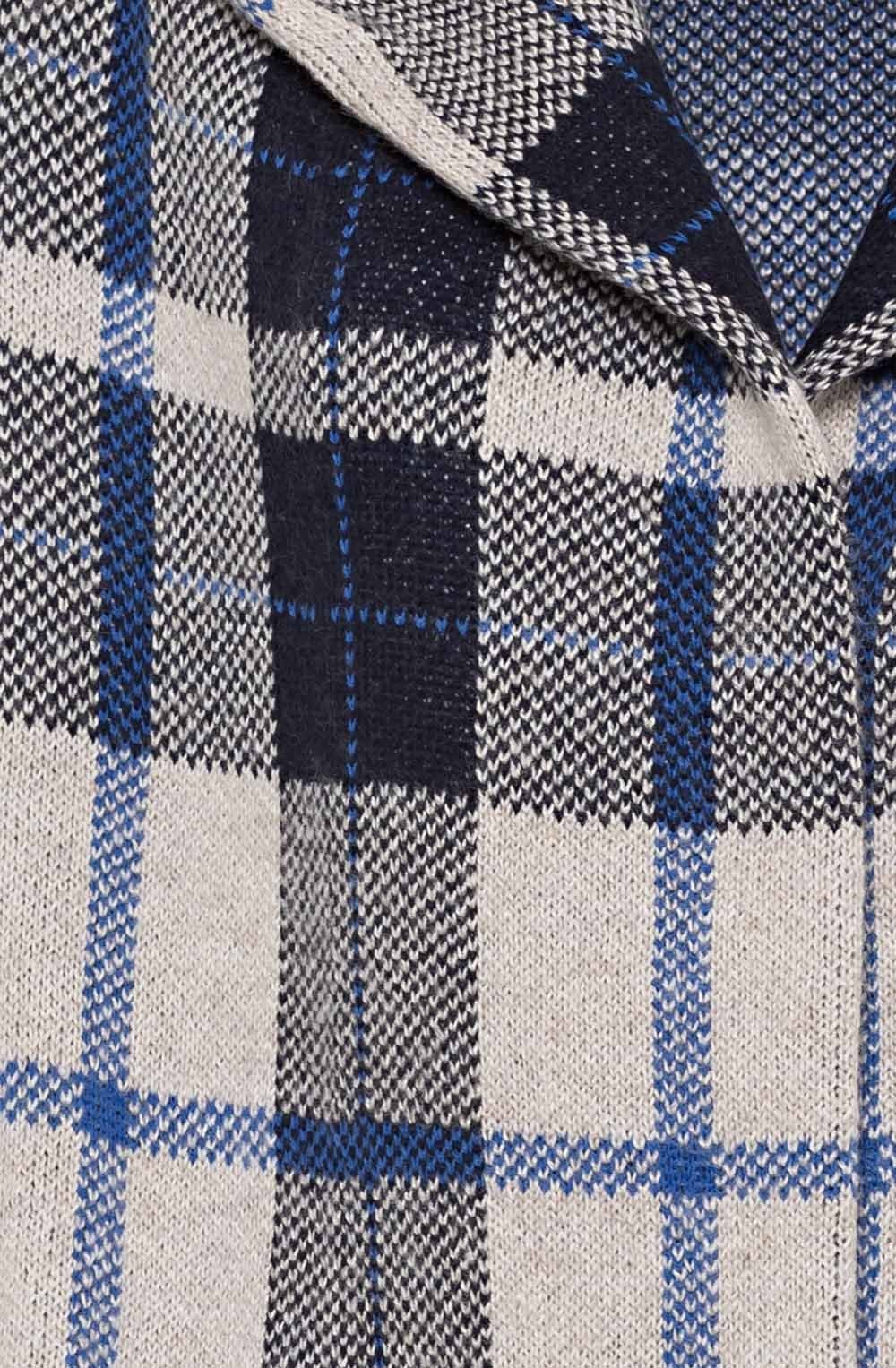 Check Hooded Cardigan