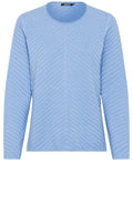 Ciel Blue Diagonal Knit Jumper