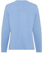Ciel Blue Diagonal Knit Jumper