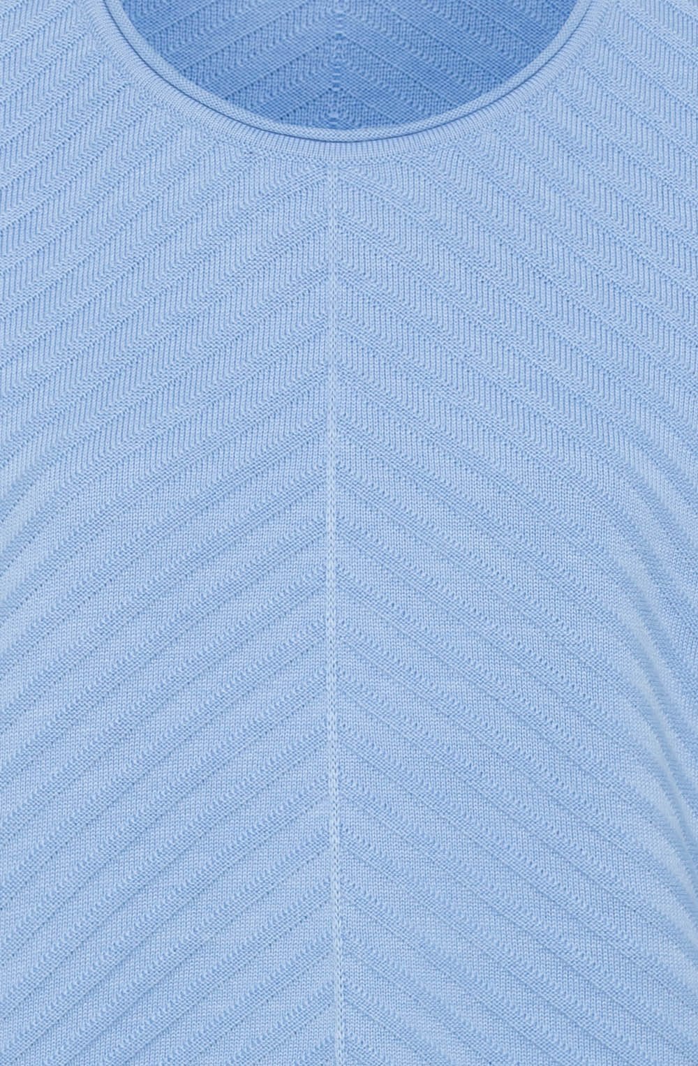 Ciel Blue Diagonal Knit Jumper