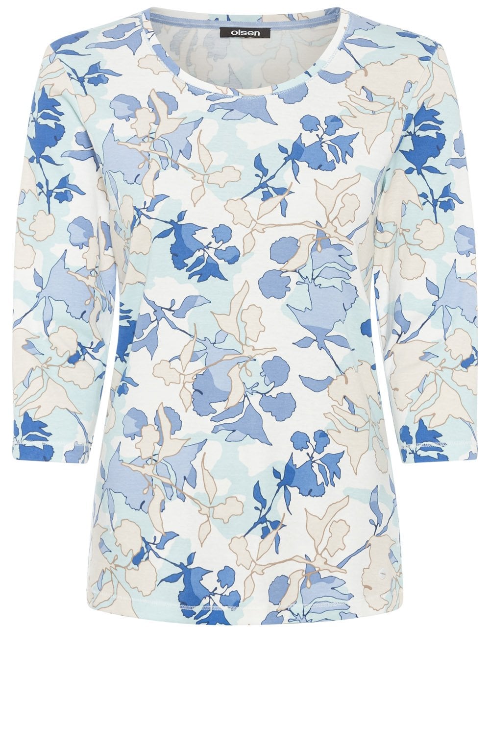 Ciel Blue Floral Print Edda Top