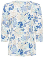 Ciel Blue Floral Print Edda Top