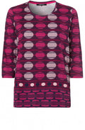 Circular Print Jersey Top