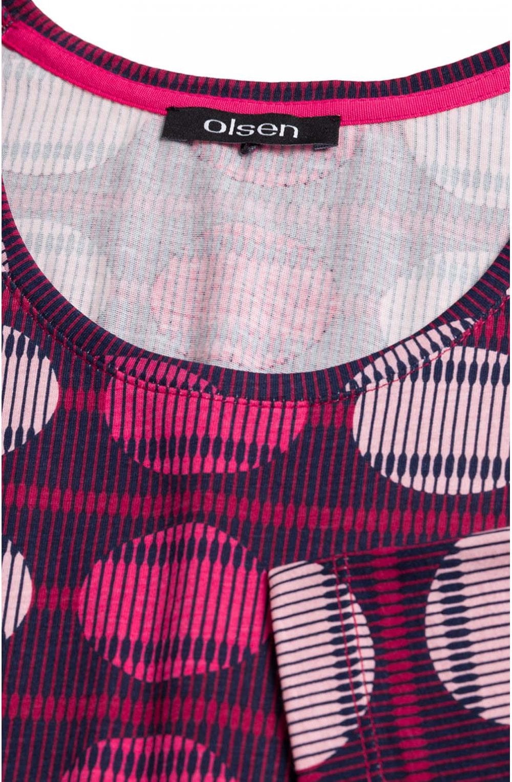 Circular Print Jersey Top