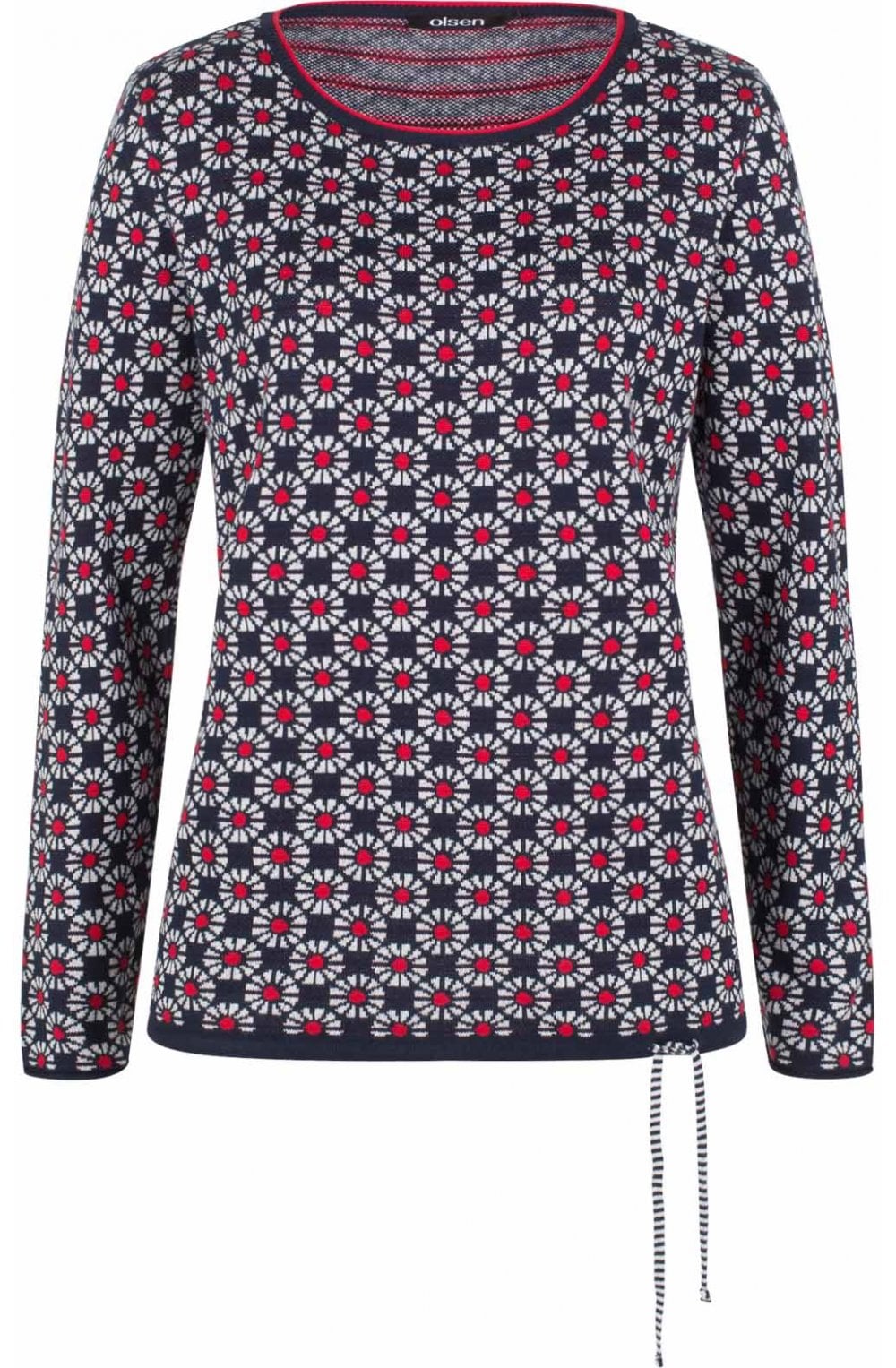 Circular Print Knit Jumper